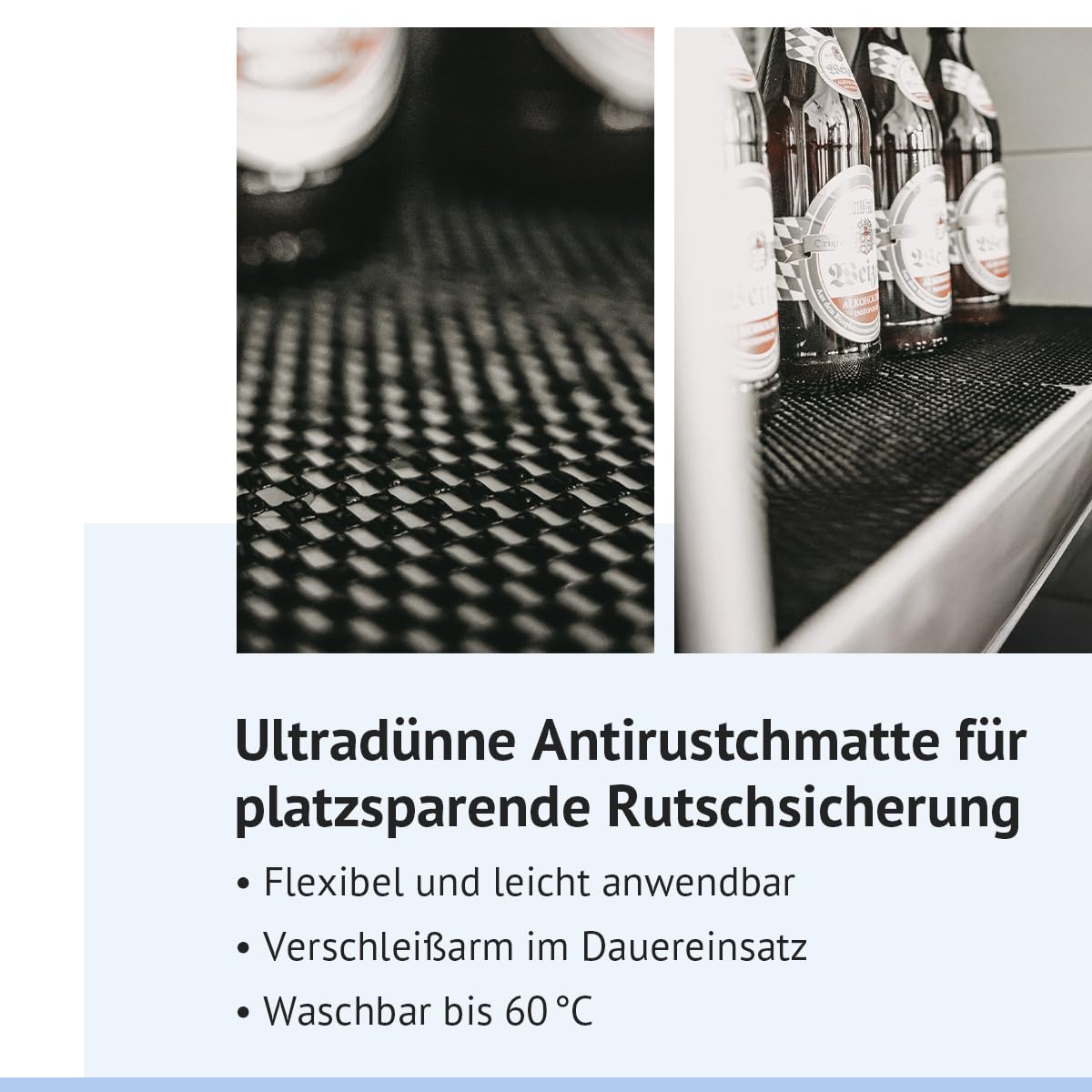 BLACK-CAT Ultralight Antirutschmatte 10.000×1.000×1,3 mm – Original, Ultraleicht, rutschfest, zuschneidbar, chemikalienbeständig, ideal für Lager, Werkstatt, Haushalt & Transport