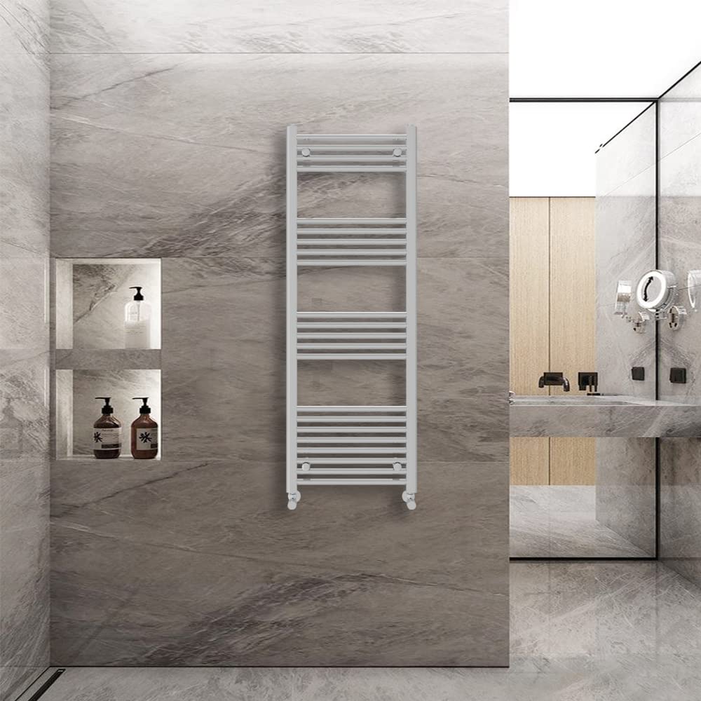 (1400X500mm) Warmehaus Straight Heated Towel Rail Central Heating For Bathroom Kitchen Radiator Ladder Chrome 5063021968099