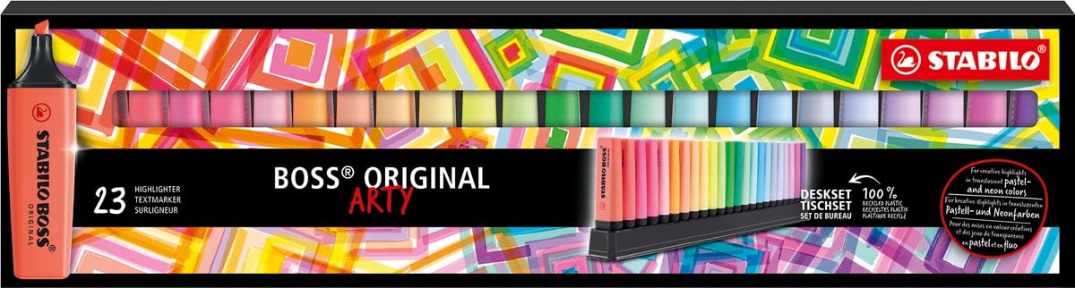 Markeerstift stabilo boss 70/23 arty bureauset | Etui a 23 stuk | 5 stuks