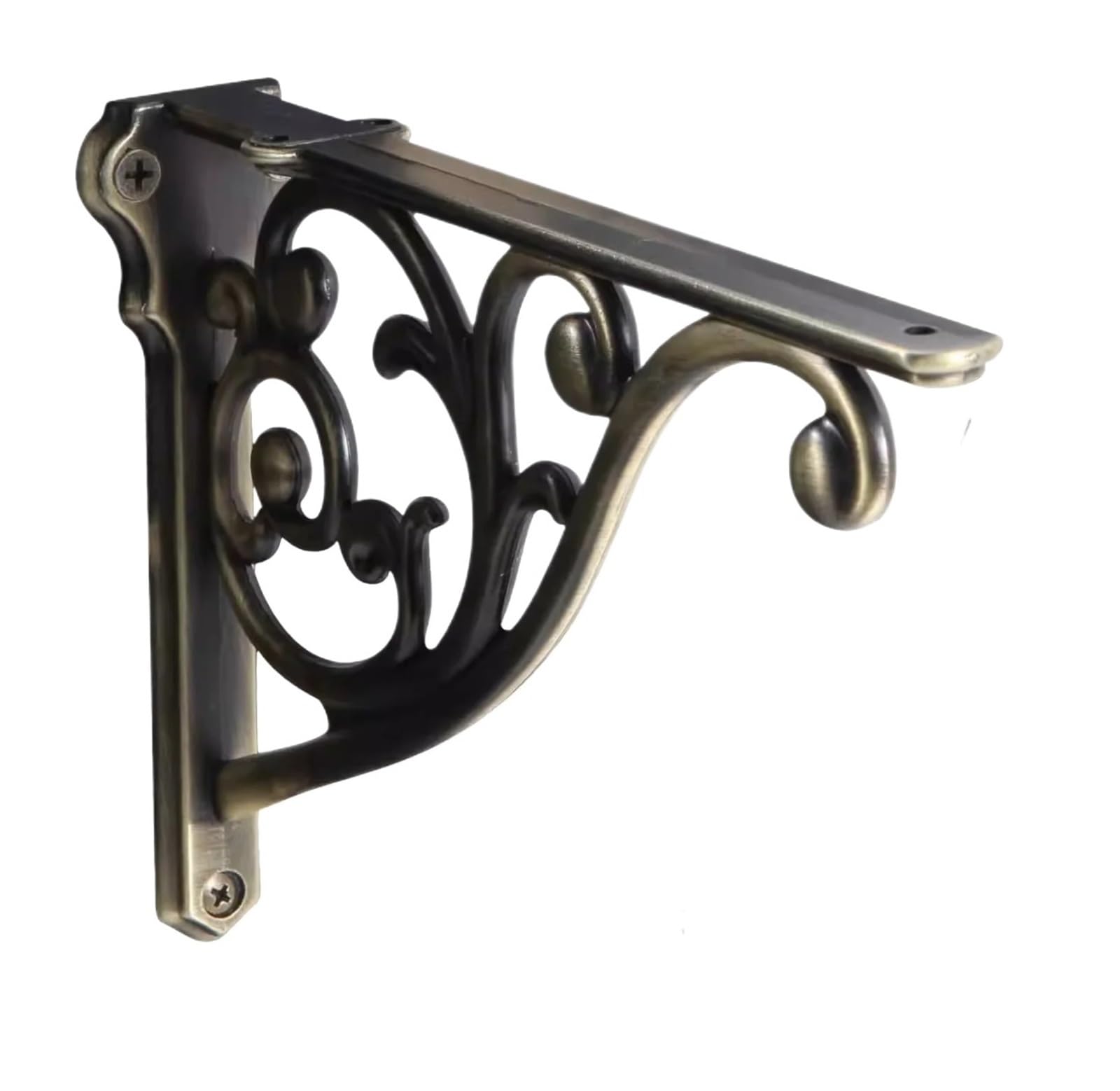 2Pcs Zinc 8" F Shaped Floating Shelf Bracket for Floating Shelves