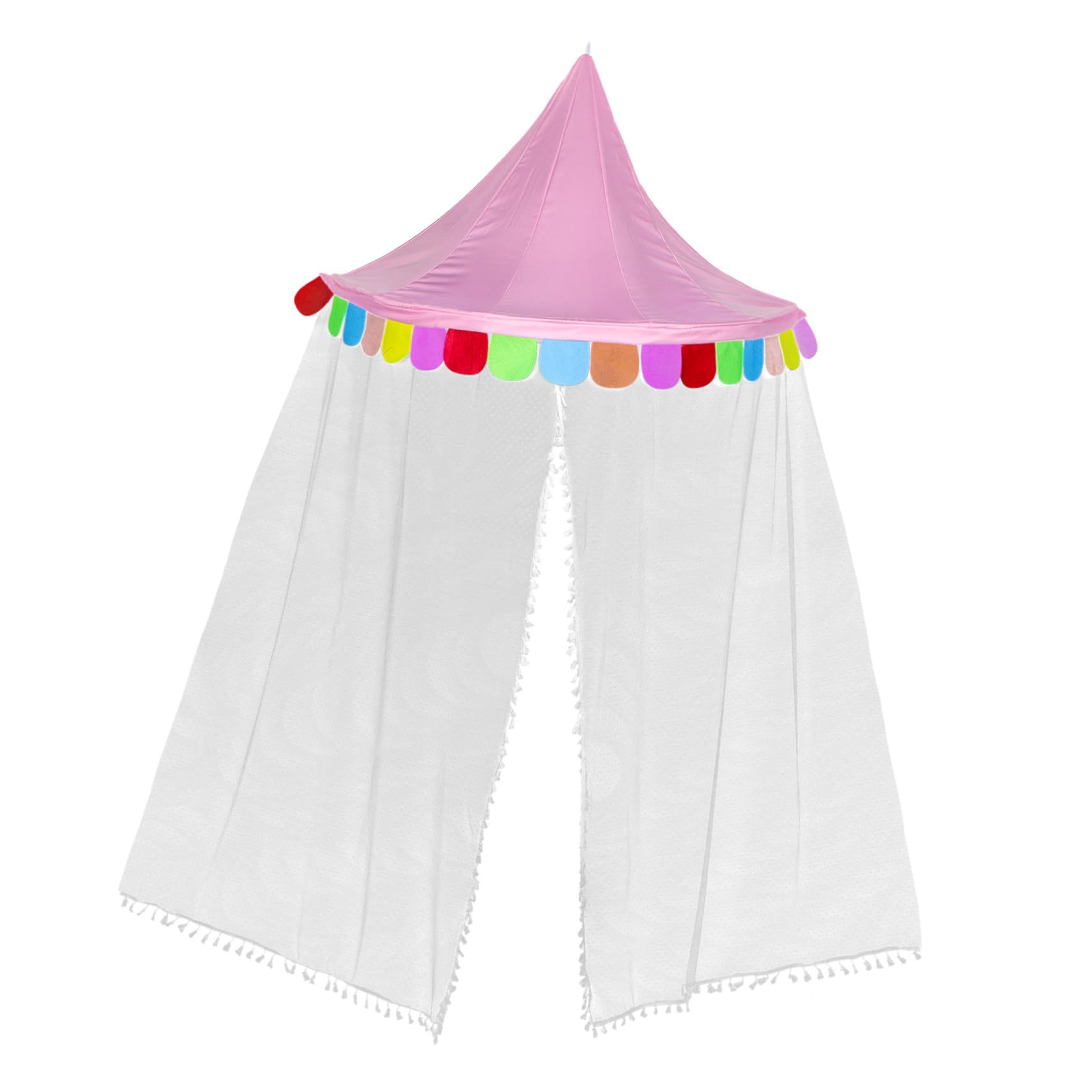 HOODANCOS Children's Bed Canopy Tent Half-Moon Wall Decoration Breathable Net Tent for Boys and Girls Odor-Free