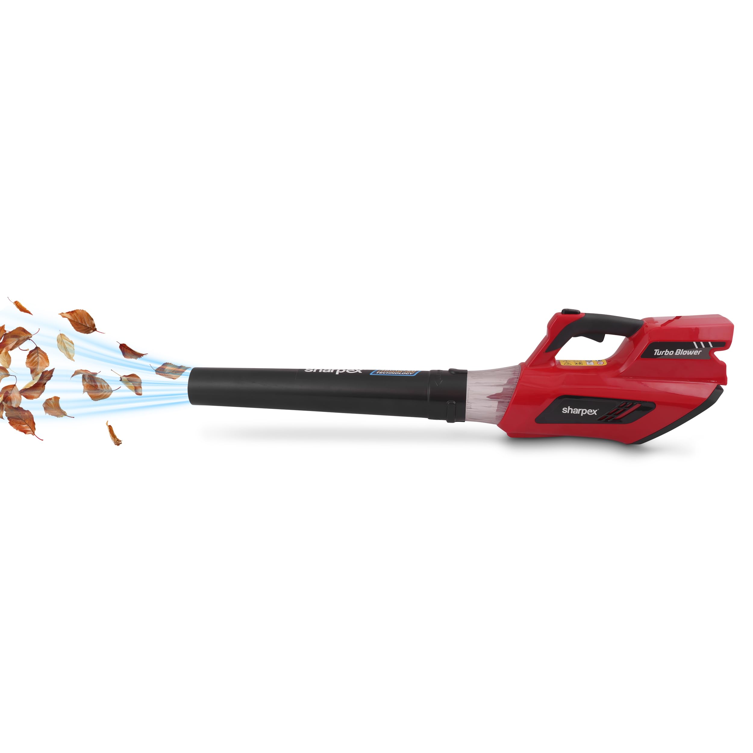 Sharpex 40V Cordless Leaf Blower with Charger | Brushless 21,000 RPM Motor | 50 m/s Air Speed | Variable Speed | Turbo Mode | Lightweight Design | Red-image-30