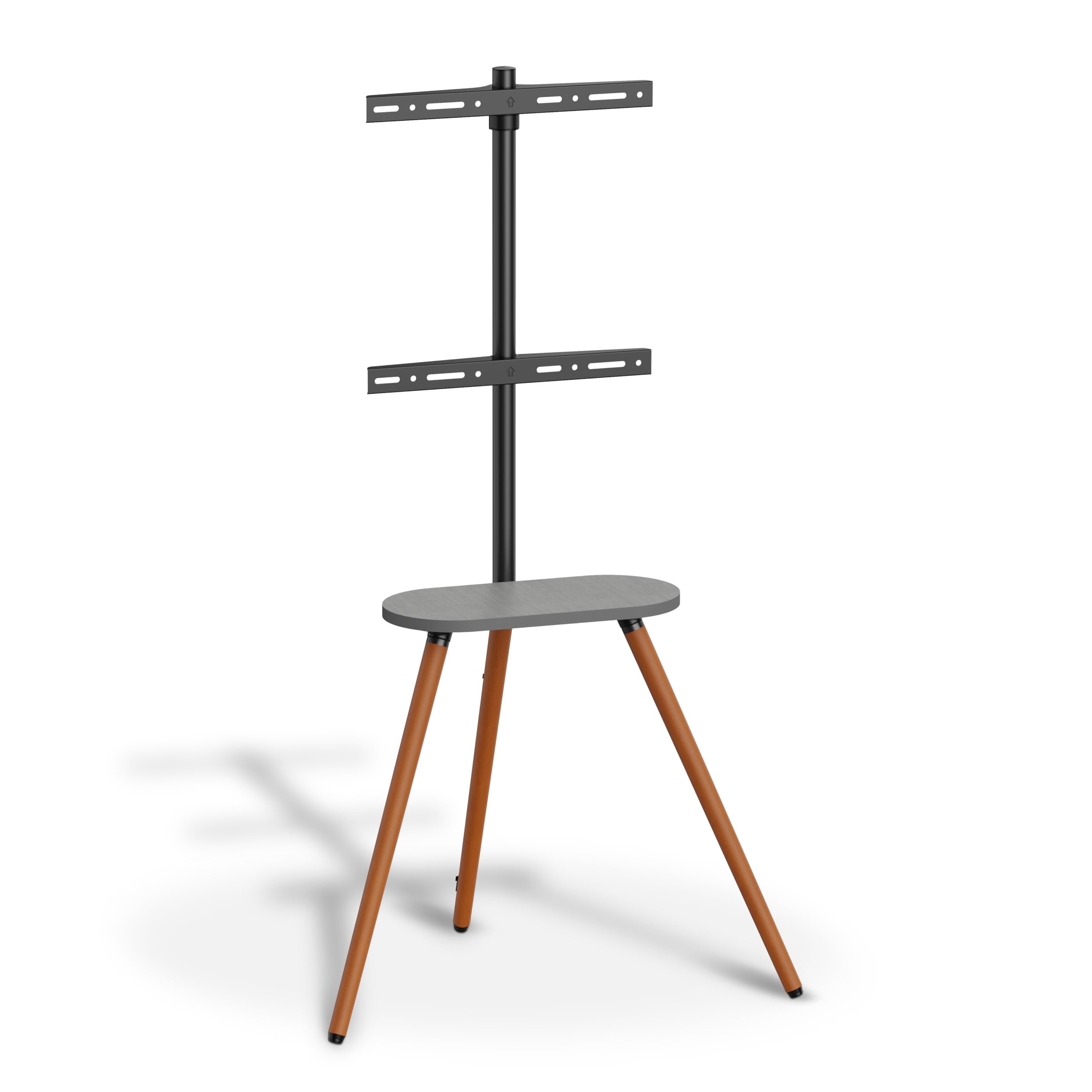 METRONIC 451077 Support TV sur Pied Television Universel 43 à 65 Pouces (109-165 cm) Pivotant avec Trepied Bois au Sol - Stand pour Télé, Max Vesa 400x400 jusqu'à 35 Kg