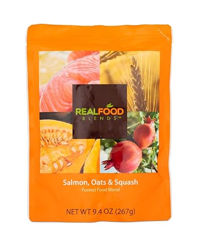 Miniatura 3 de Real Food salmón, avena y Squash puré mezclado comida, Paquete de 9.4oz (paquete de 12) por real Food