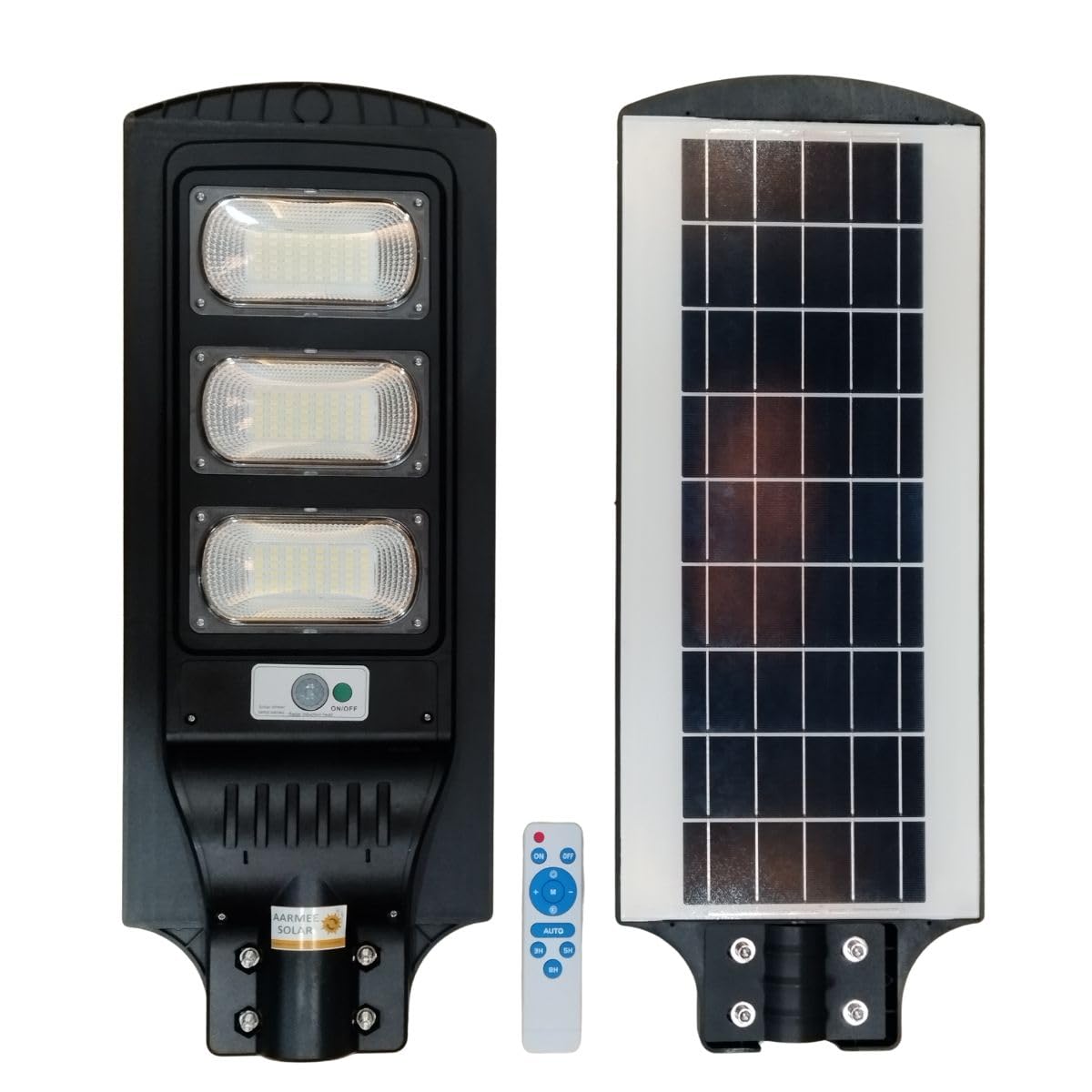 Aarmee Solar Plastic Solar Street Light All in One 15 watt Brightness - Automatic Operations with Motion Sensor and Ip65 Waterproof for Outdoor Use - Black-image-48