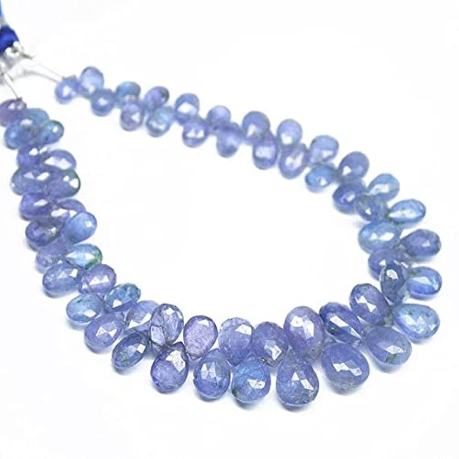 Tanzanite naturelle perles poire facettées pour remplacer les imitations en plastique