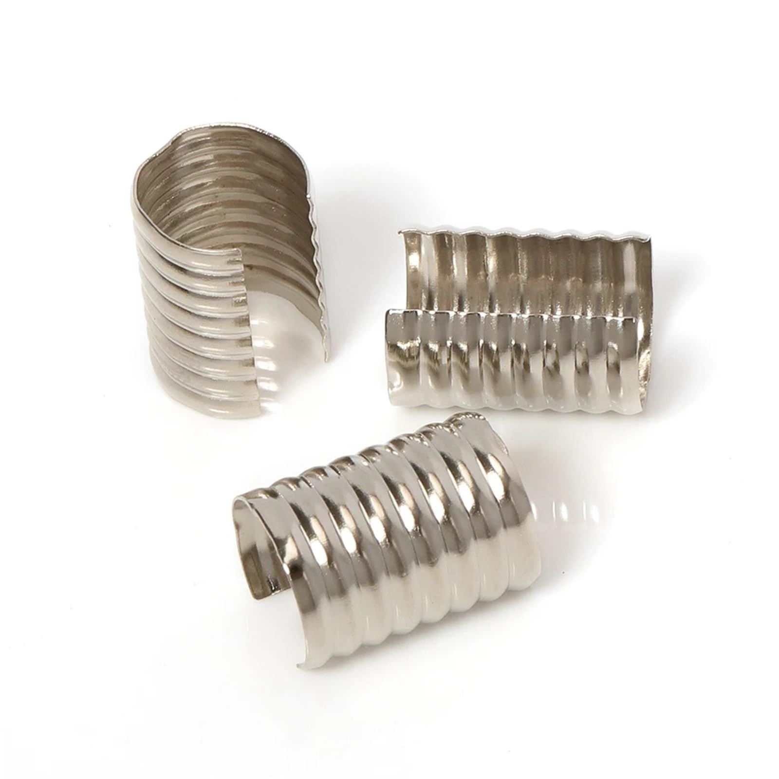 Koraliki zaciskane 600 sztuk/partia 8x13mm okrągły zapięcie zaciskanie liny sznurek składany klips akcesoria dla majsterkowiczów akcesoria do wyrobu biżuterii akcesoria(7x13mm rhodium)