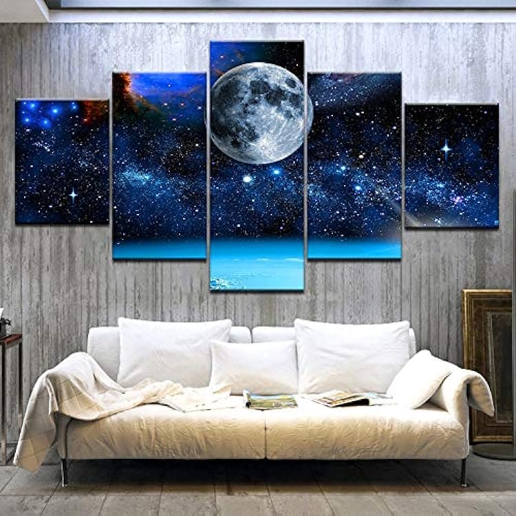 5 piezas de arte de pared Estrella del universo impresión de lienzo de pared arte pintura,impresión en lienzo 5 piezas,cuadro sobre lienzo 5 piezas,cuadro en lienzo impresión de 5 piezas 150x80cm