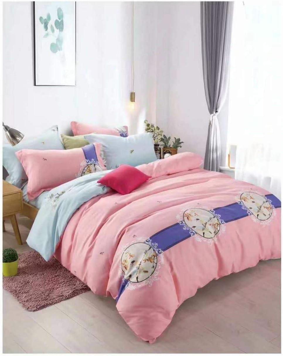 Dream Weaverz 260 Tc Cotton 5d Printed Bedsheet - Pink