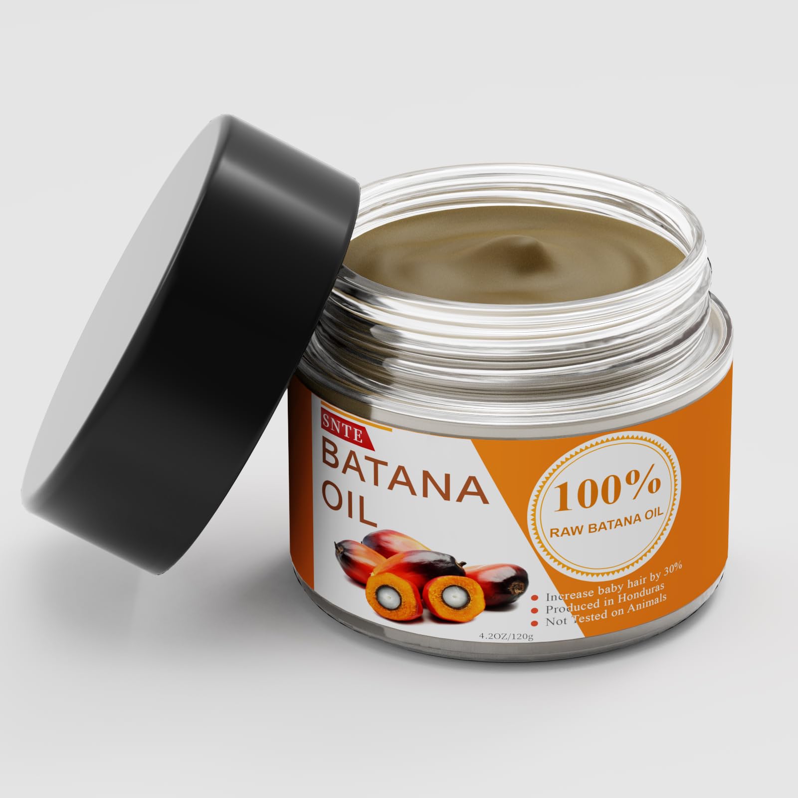 Samnyte Batana Oil for Hair Growth, Increases Baby Hair by 30%, Batana Oil Organic, Batana Hair Oil From Honduras, Not Tested on Animals, Prevents Hair Loss, For Hair, Eyelashes & Eyebrows - 4.2 oz