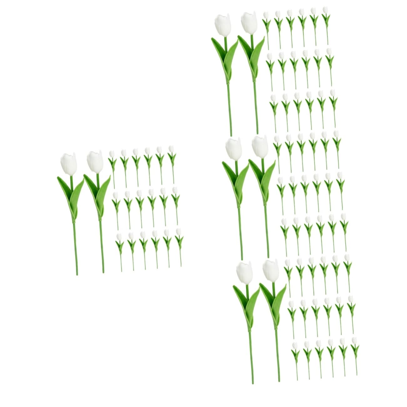 MAGICLULU Lot De 4 Bouquets De Fleurs Artificielles Réalistes en Plastique pour Décoration Dintérieur 20 Pièces X 4