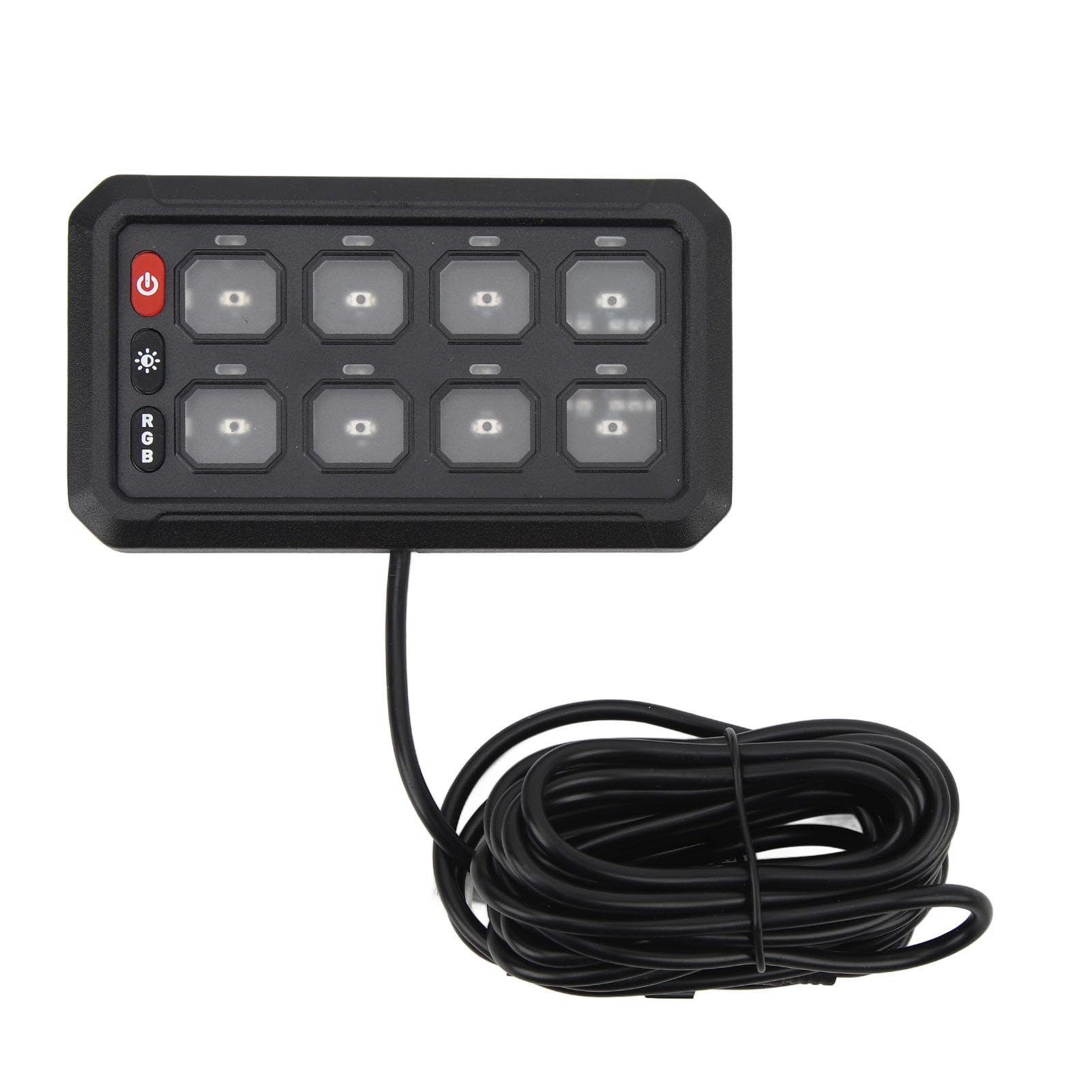 Kit Pannello di Controllo Interruttori, KIMISS Pannello Interruttori a 8 Gang Controllo Luci RGB di relè di Controllo del Circuito Elettronico per Camion Off Road Power