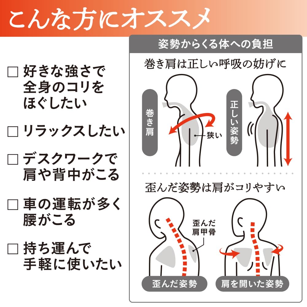 Amazon | 中山式 【公式ショップ】 中山式快癒器 2球式 日本製 首 肩