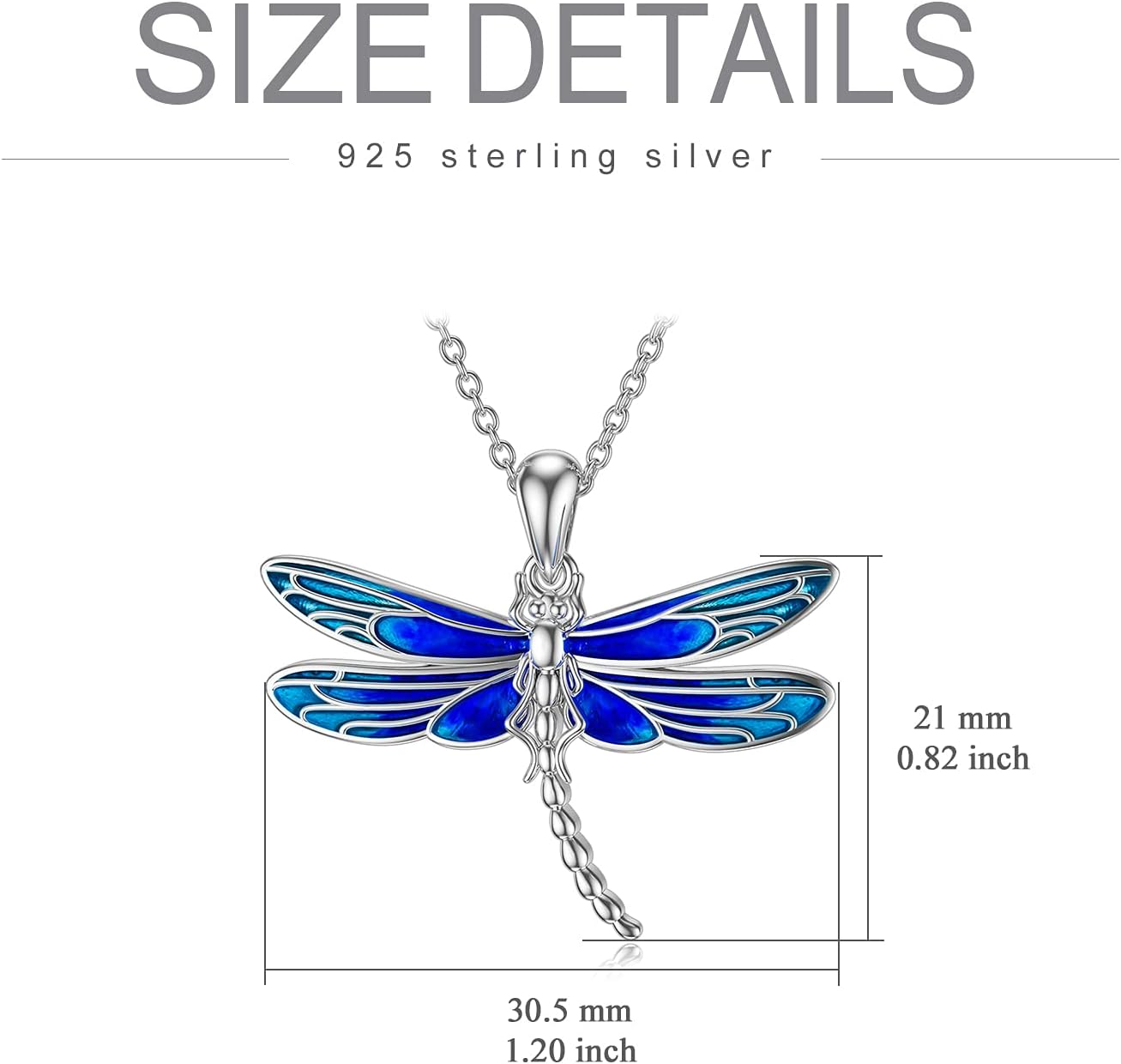 PELOVNY Dragonfly Necklace for Women 925 Sterling Silver Abalone Shell/Opal Dragonfly Pendant Jewelry Birthday Christmas Gifts for Mom Daughter Wife Sister - Image 6