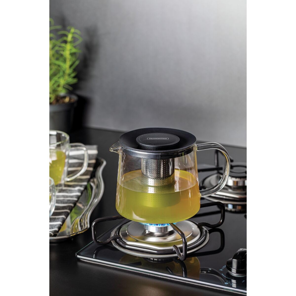 Tramontina Teapot with Infuser (900ml), Black - Image 3