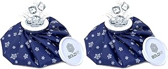 Boldfit Hot Water Bag Ice bag for Pain Relief 9inch Cold Ice Pack Bag for Relief Cold Water Bag for Pain Relief, Injuries, and Cold Therapy Leak free Closure - Blue Snowflakes, 9 Inch, Pack of 2