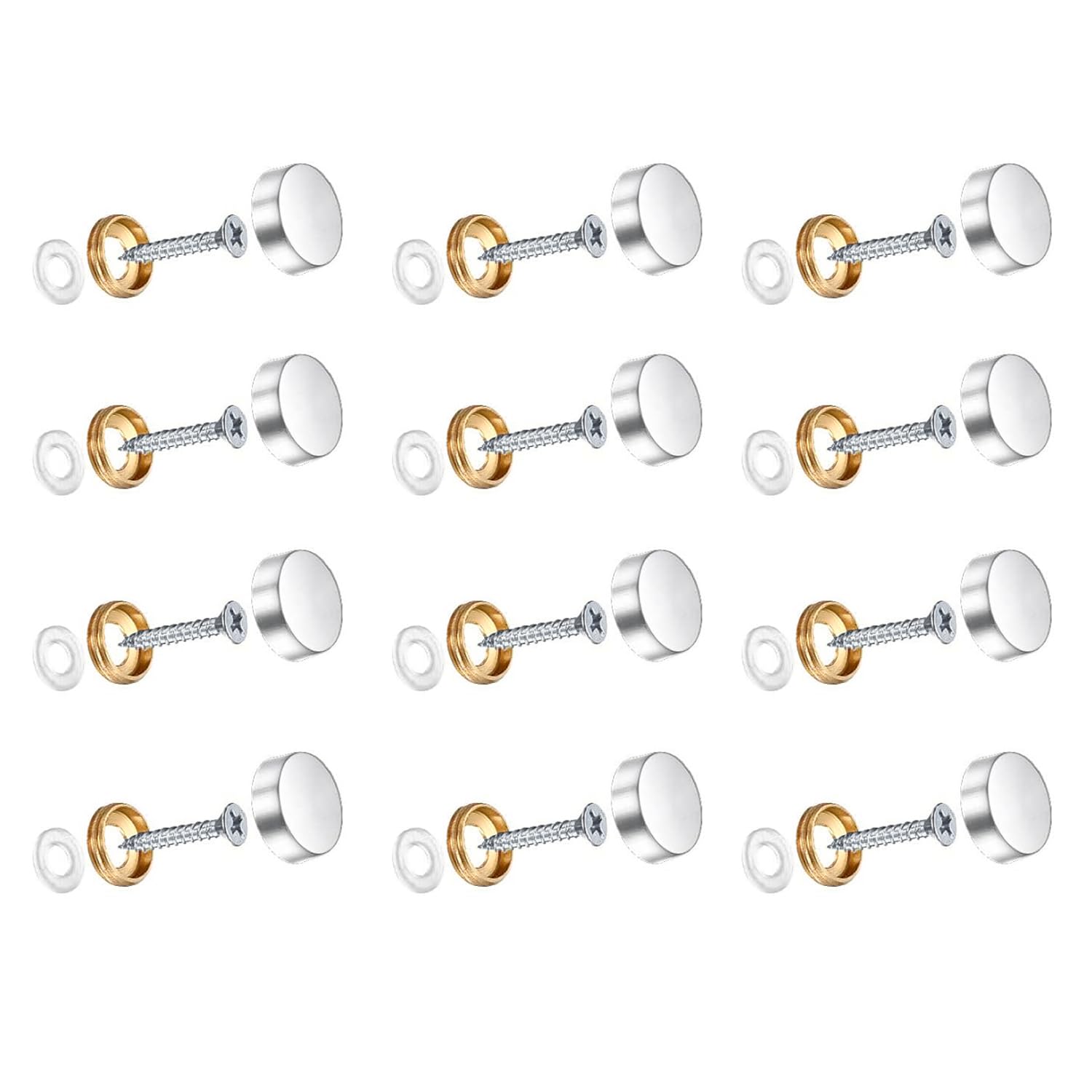 Wopanxye 12 Sets Mirror Screw