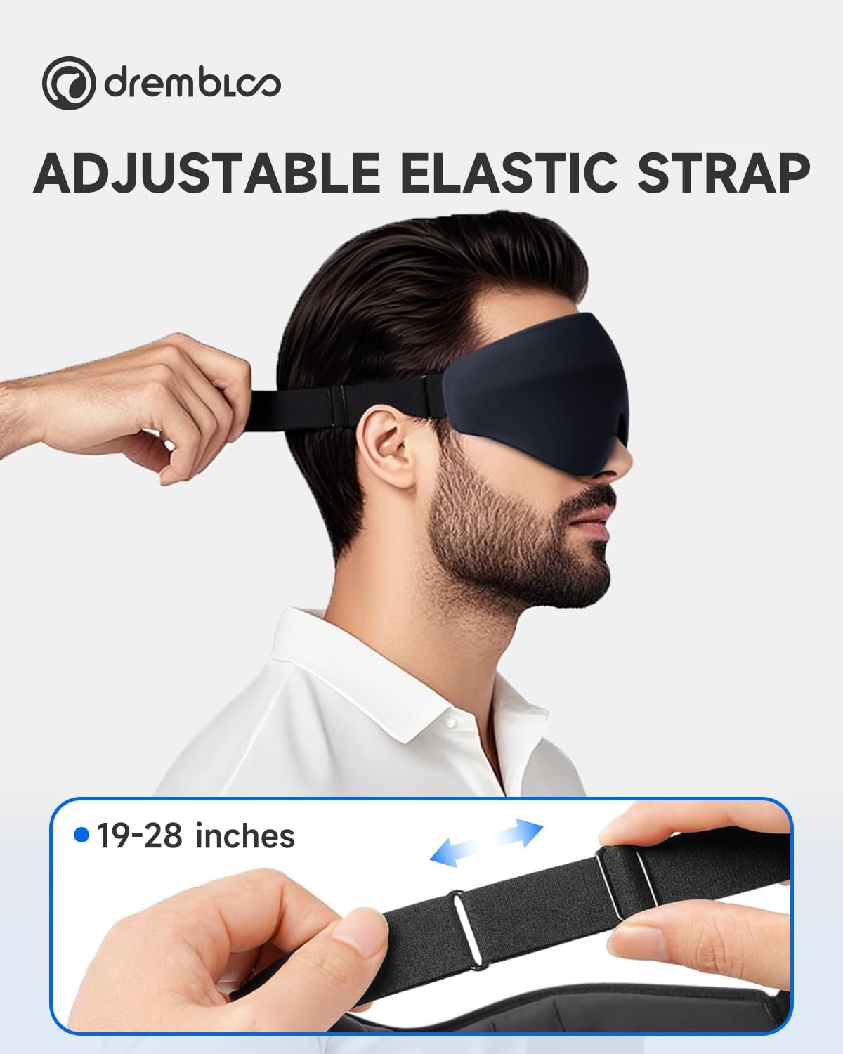 Sleep Mask with 3D Contoured Memory Foam, Zero Light Leakage Nose Bridge, Breathable Eye Cover for Side Sleepers, Travel, Office Nap & Insomnia Relief，Black