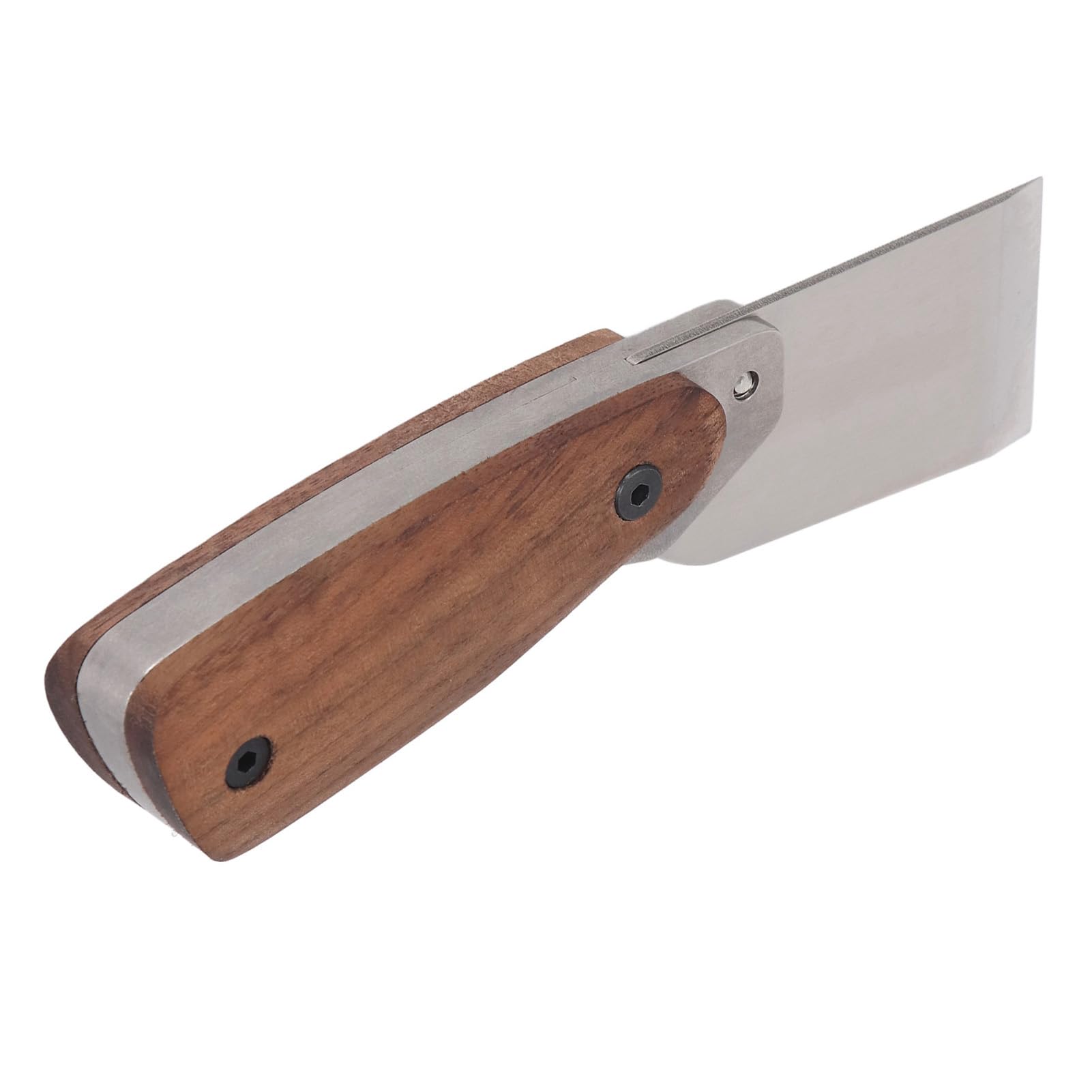 Greensen Strumento di Taglio in Pelle, Coltello Artigianale con Manico in Legno di Noce, Taglierina Scivolo Ergonomica per Funzionamento Fai - -te, Lama Acciaio Inossidabile 304 con Legno Sandalo,