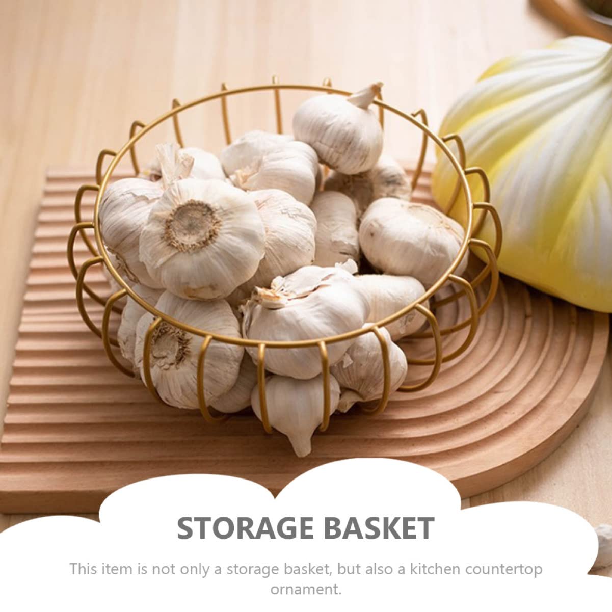 ABOOFAN Elegant Garlic Saver Countertop Garlic Holder Kitchen Container Household Egg Basket Kitchen Tool