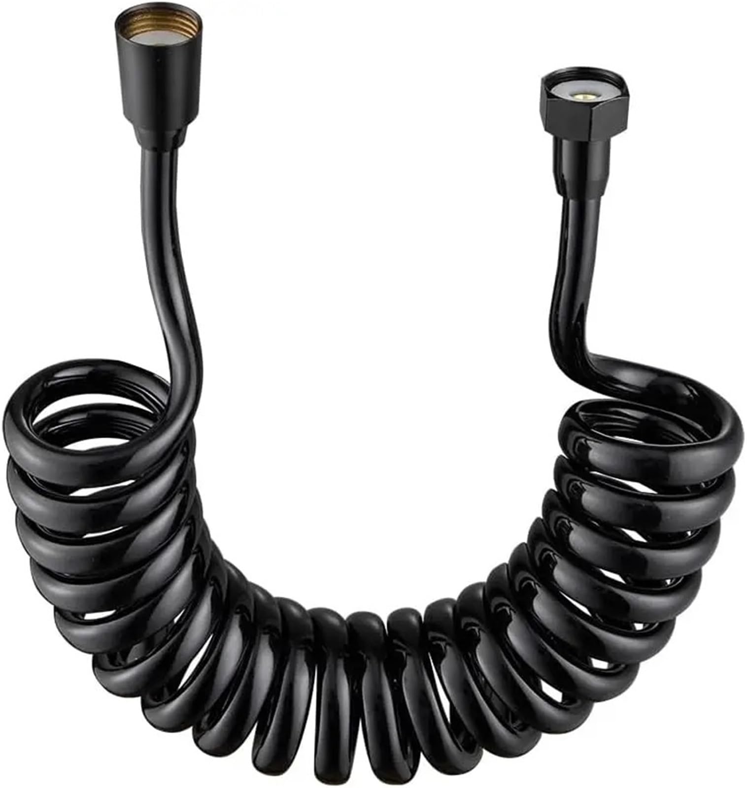 Dasjkdi Black 2Sets Spring Flexible Retractable Hose For Shower Head Toilet Bidet Pipe Plumbing Bathroom Spiral For Bathroom(,2M)