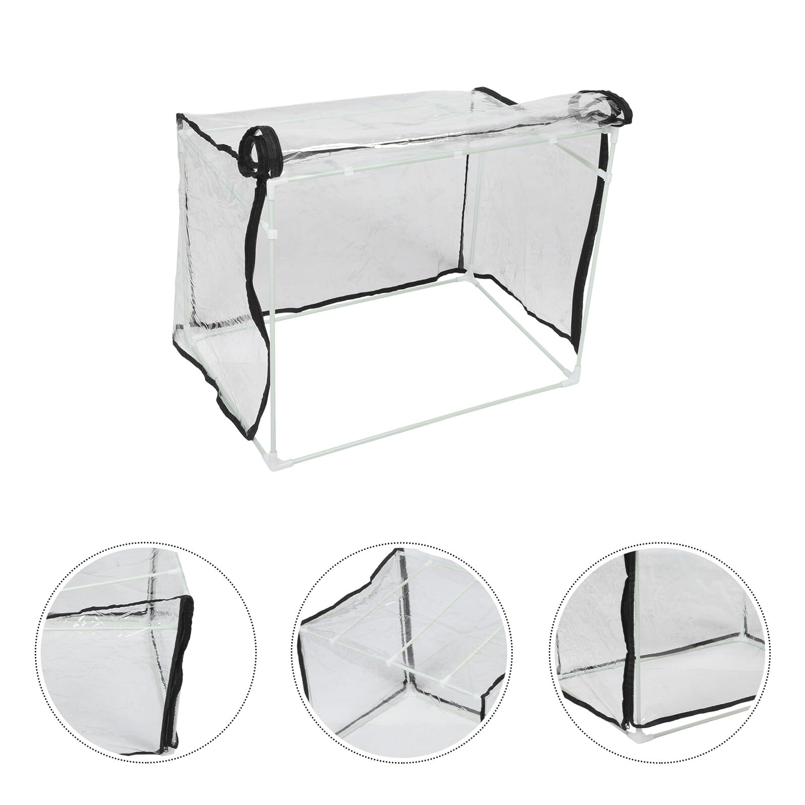 Mini Serra Portatile da Vivaio 60X40X40 CM in Fibra con Copertura Resistente alle Intemperie, Serra da Tavolo per Piante e Ortaggi, Protezione Invernale per Giardino e Balcone