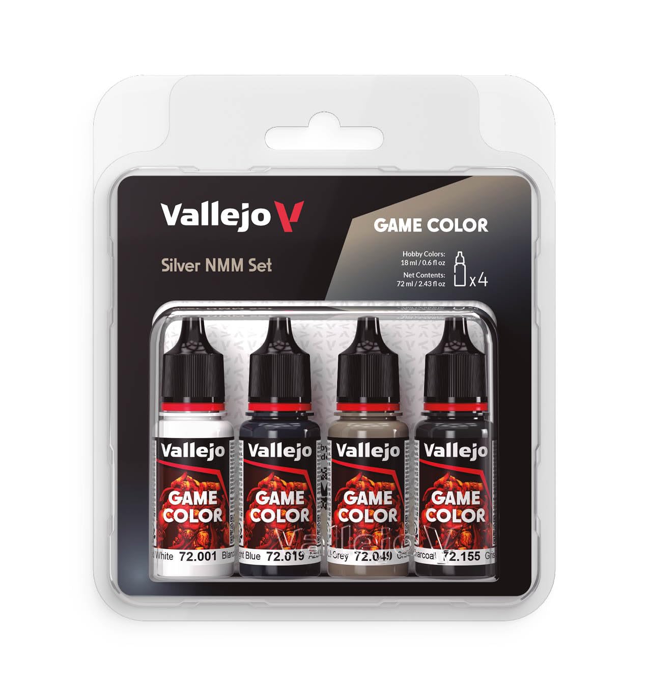 AV Vallejo Game Color Set - Silver NMM Colors (x4)