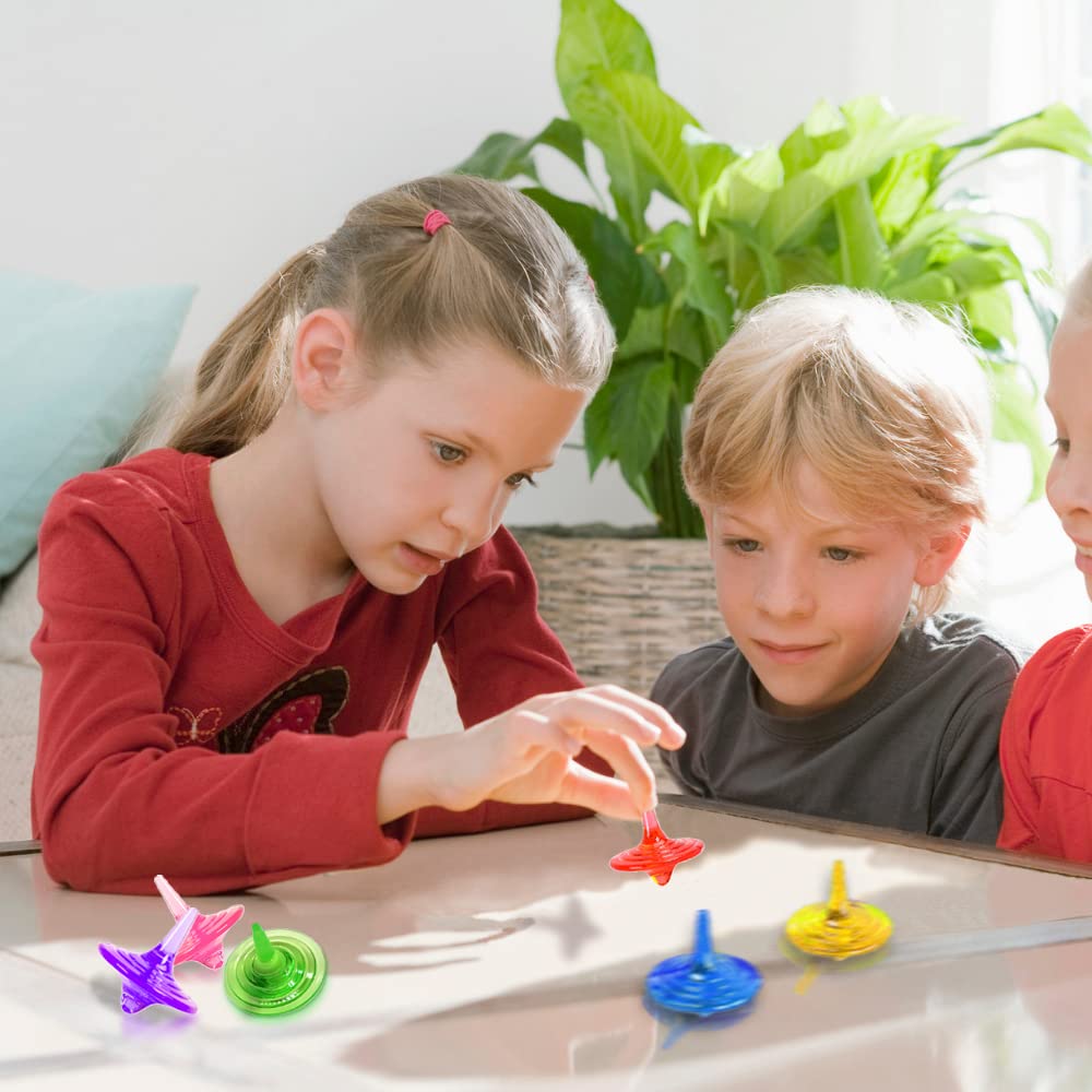 Juguetes giratorios de acrílico para niños, coloridos y duraderos con cristales brillantes para niños y niñas, juego en familia, fiesta, escuela, juego de jardín de infantes, reformulación 7