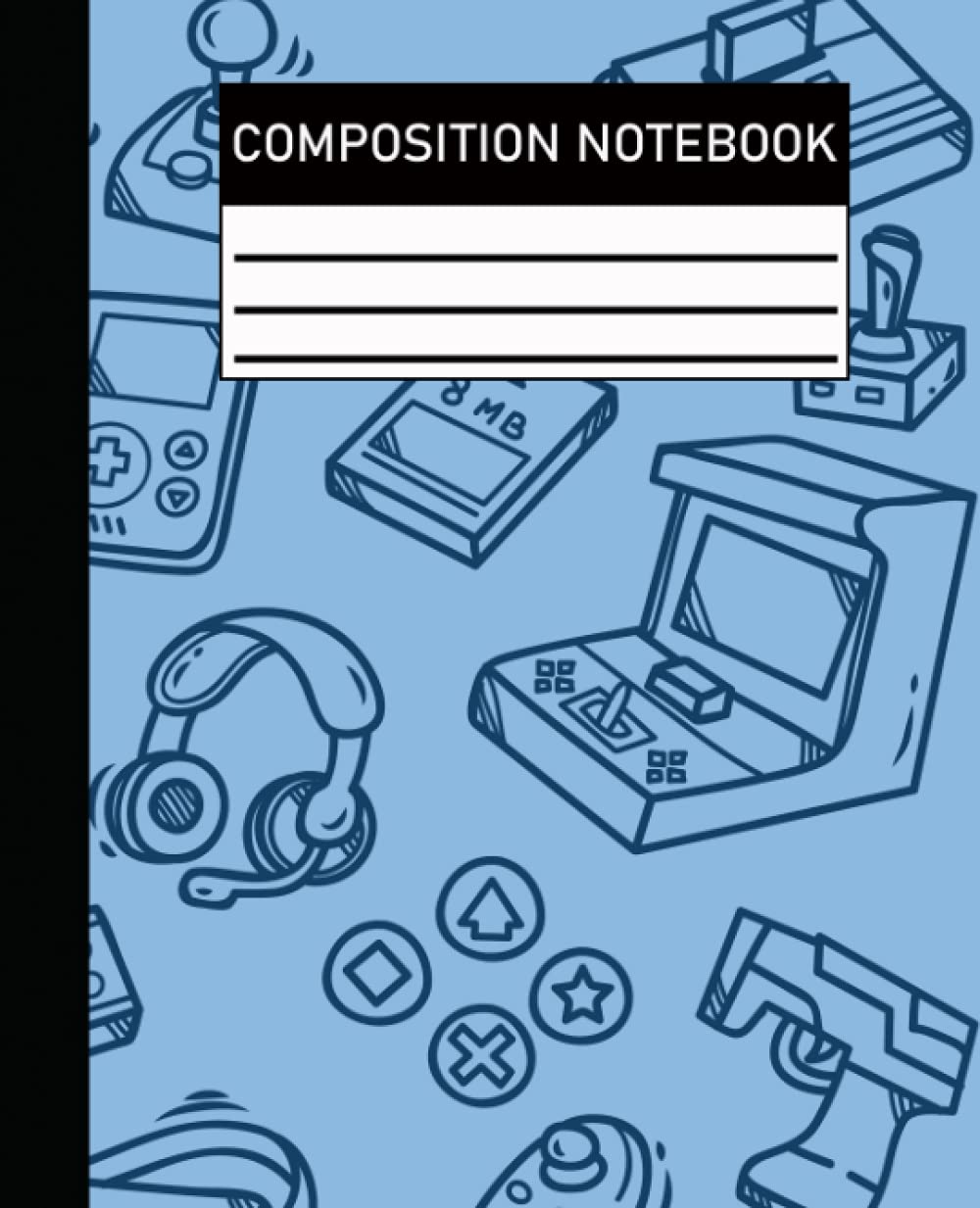 Video Game Composition Notebook (Kids, Teens, Adults, and Gamers): Wide-Ruled, 7.5 x 9.25, 120 pages, Composition Notebook