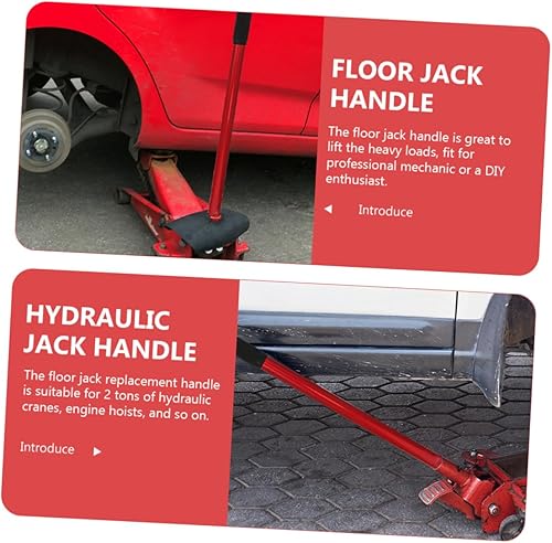 Miniatura 8 de COOLHIYA Gato de piso con mango de gato, 2 unidades, mango de coche, mango de goma hidráulico horizontal, mango de poste de gato horizontal,