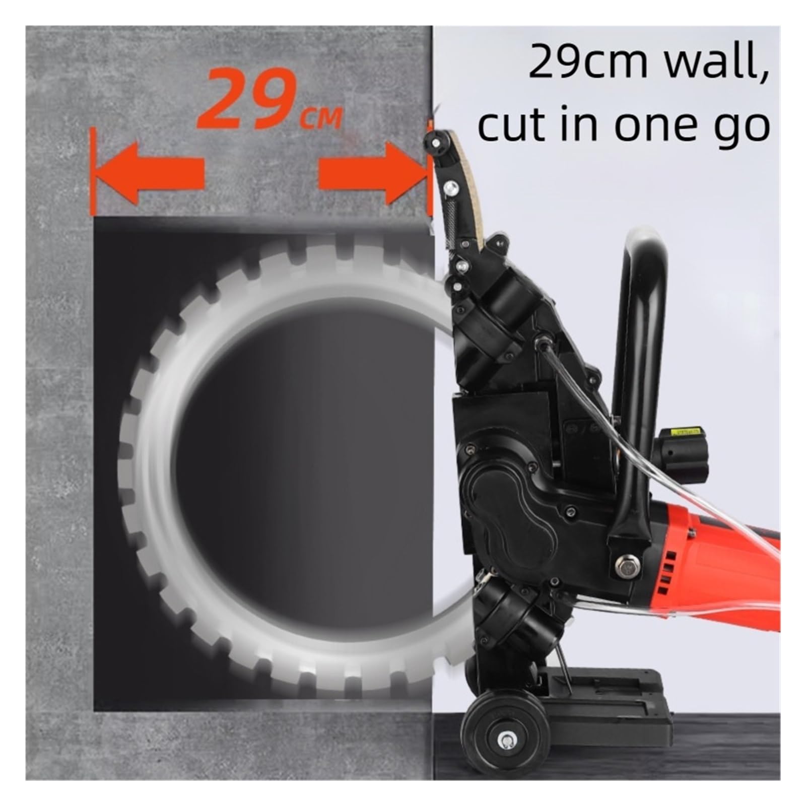 Machine De Découpe Murale Portative Sans Balais, Scie Circulaire, Ciment Et Béton Armé, Coupe Murs Sols Poussière Un Groove Puissant