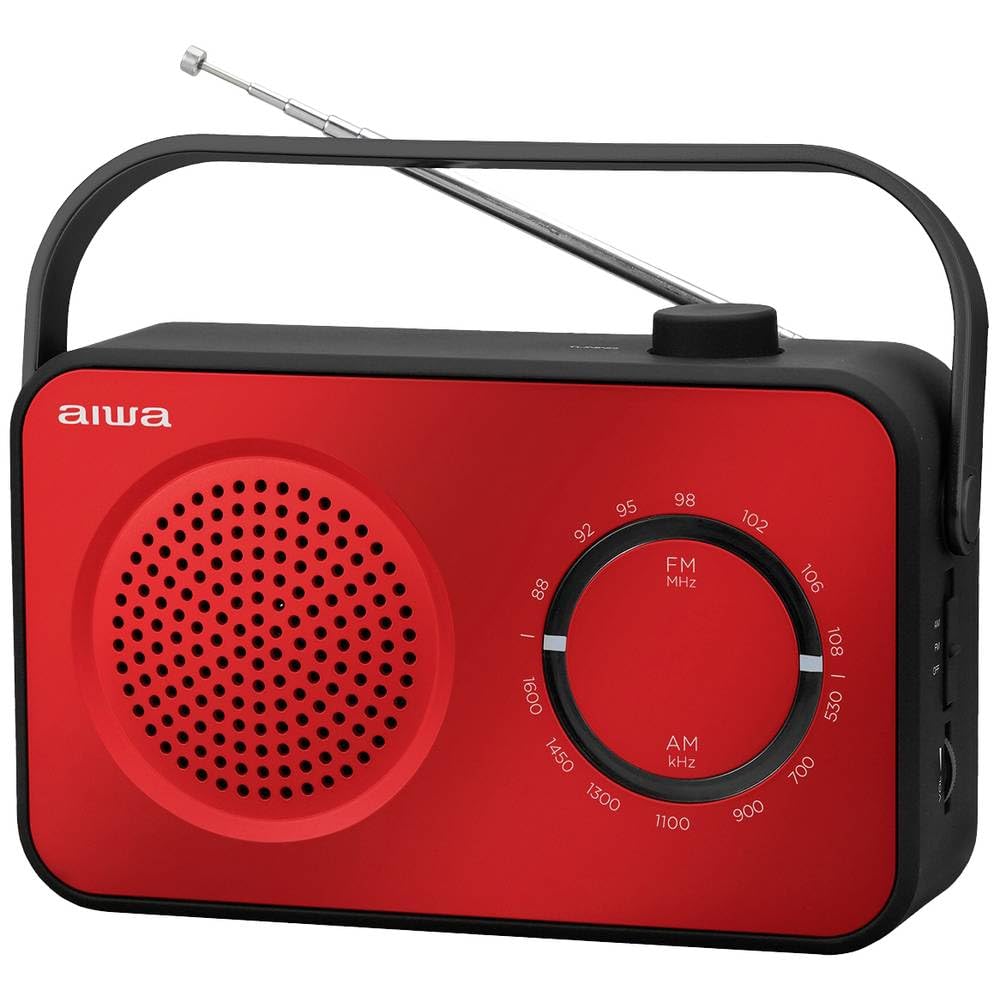 AiwaR-190RD radio Portable Analog Black, Red