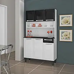 Kit Cozinha Rose Compacta Itatiaia em Aço 6 Portas 1 Gaveta Branca I3g1-105