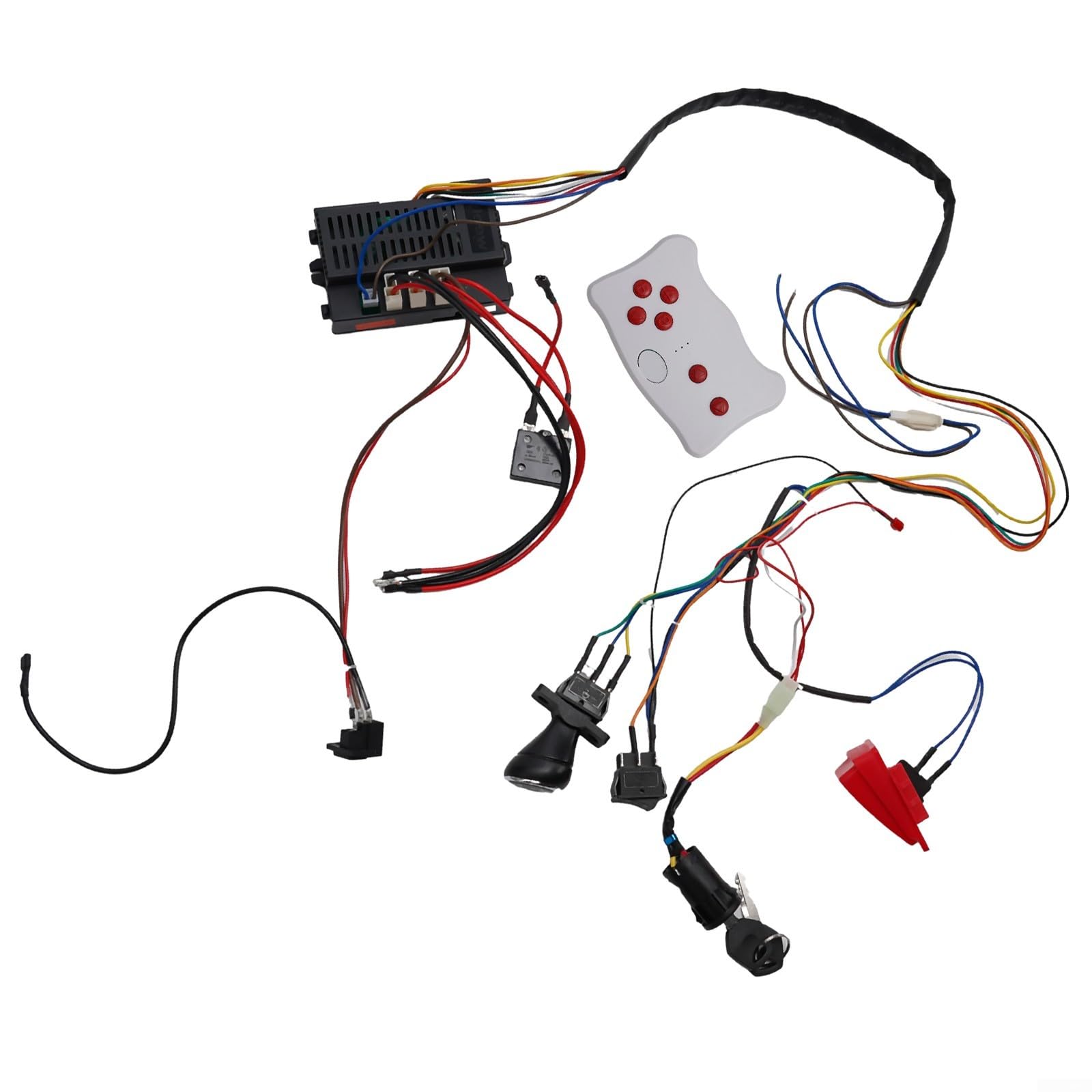 Weelye Kids Electric Car Wire And Switch Kit With 2 4G Remote Control Receiver And Homemade Controller For RX18 6V RX23 12V RX37 12V 12V DIY Projects(RX37 12V A) — image 1