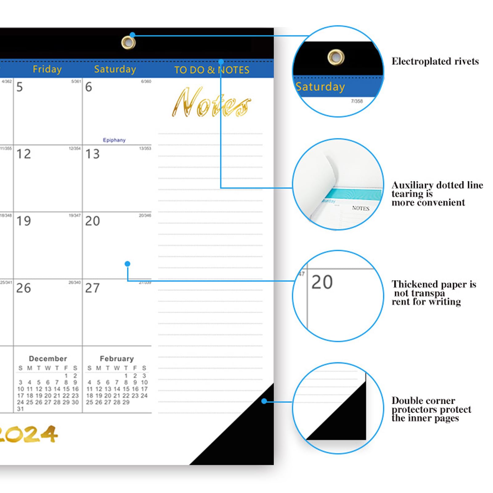 Amazon.co.jp: かれんだー 2024-2025 壁掛け 18月間吊り下げカレンダー