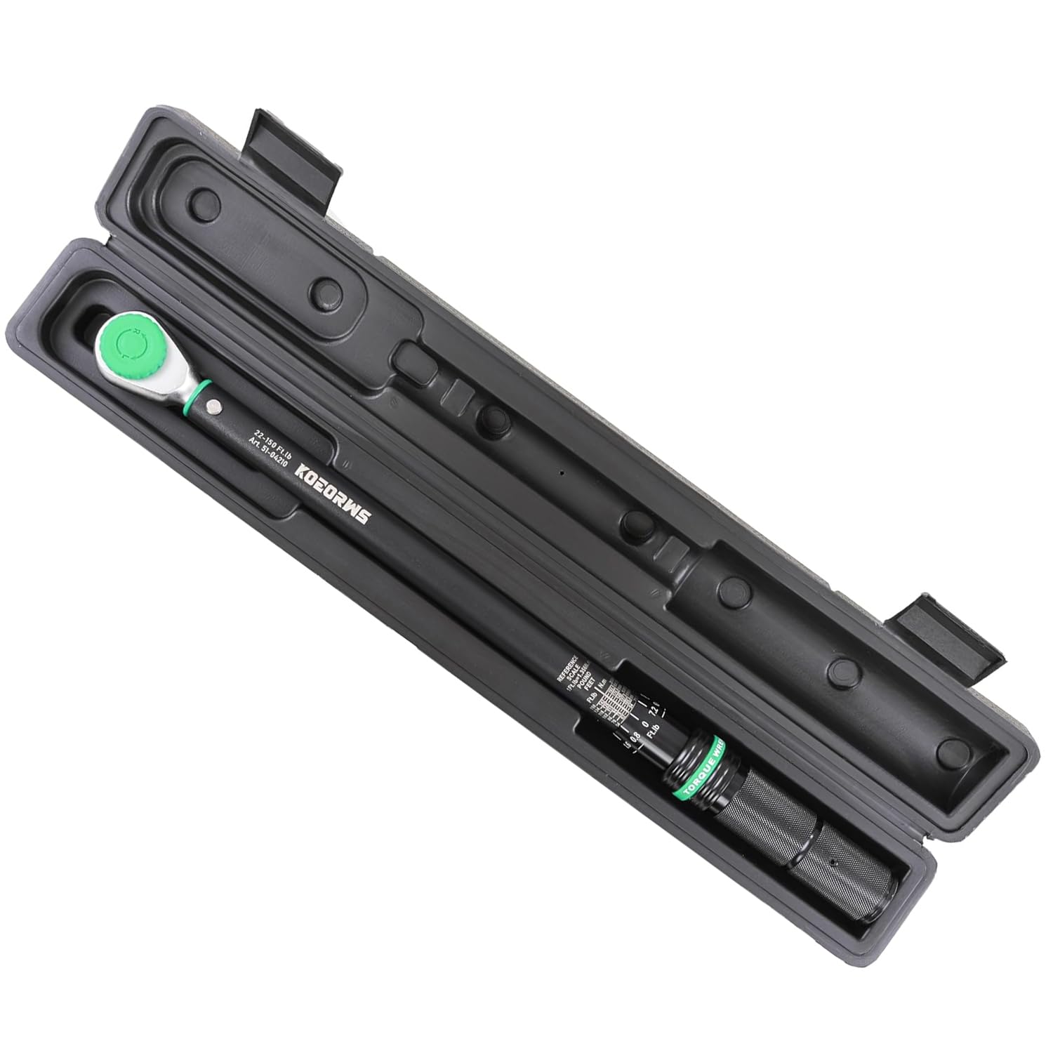 Snapklik.com : KOEORWS 1/2-Inch Drive Click Torque Wrench, 22-150 Ft.lb ...