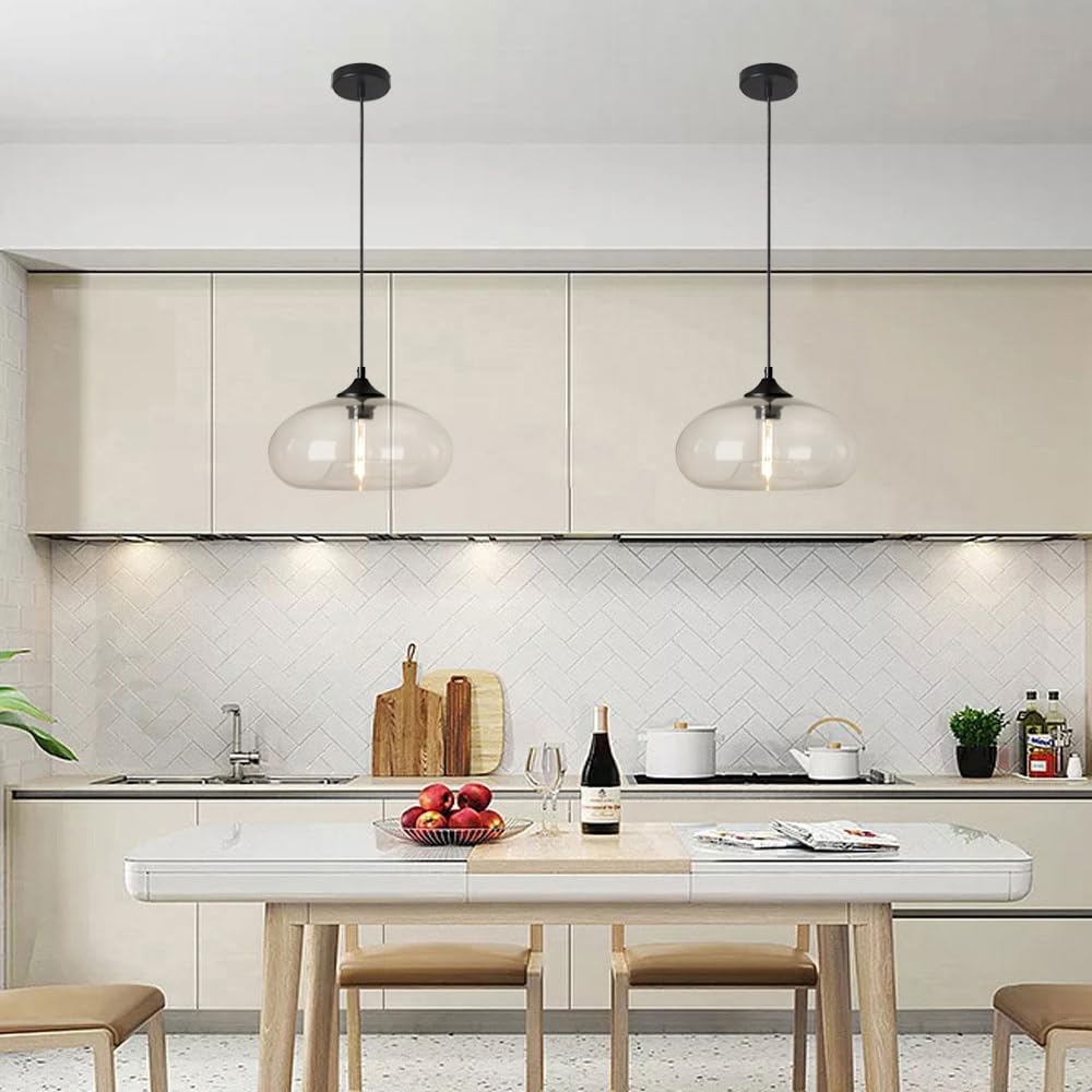Lampadario a sospensione creativo con testa singola in vetro