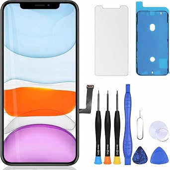 ZOETEC Screen Replacement for iPhone 11, Full HD 3D Touch LCD Retina Display COF Screen Digitizer Assembly with Tempered Glass, Waterproof Adhesive & Repair Tools
