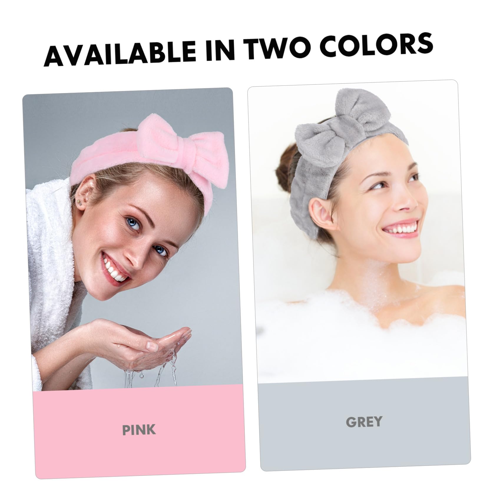 FRCOLOR 12pezzi Fasce Per Spa Headband Elastiche Per Makeup e Fasce Per Trattamenti Adatte Sport Grigie