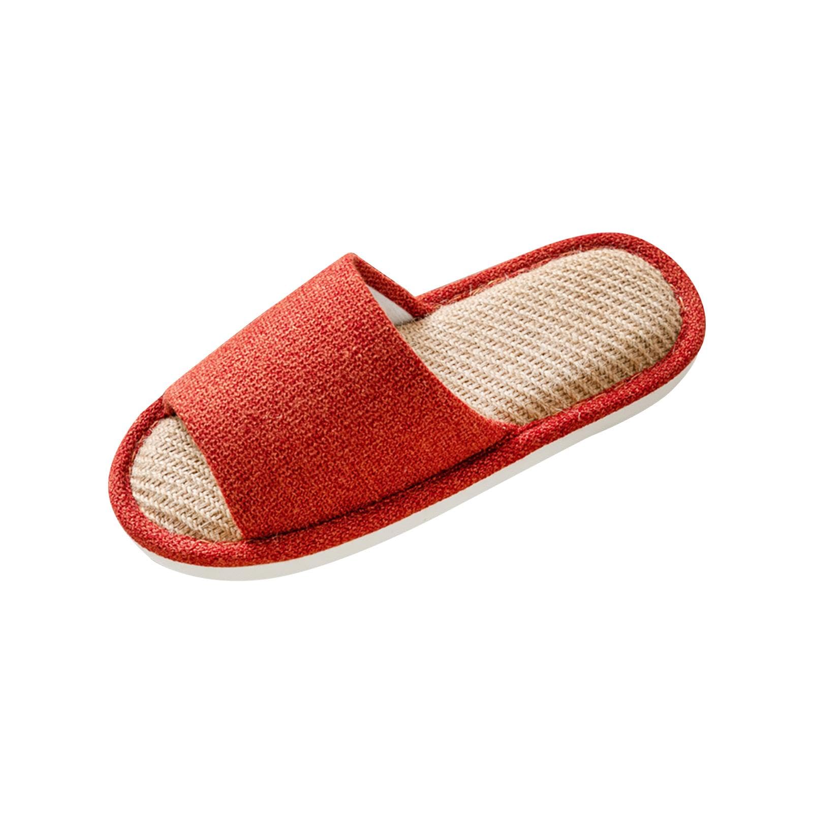 Couple House Slippers Household Summer Indoor Slippers for Home Indoor Party Red EU Size 40 41-image-27