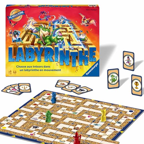 Ravensburger - Labyrinthe - Jeu de Société 7 Ans et Plus - Jeu de Plateau Famille - Stratégie et Réflexion - 2 à 4 Joueurs - Nouvelle Édition - Version...