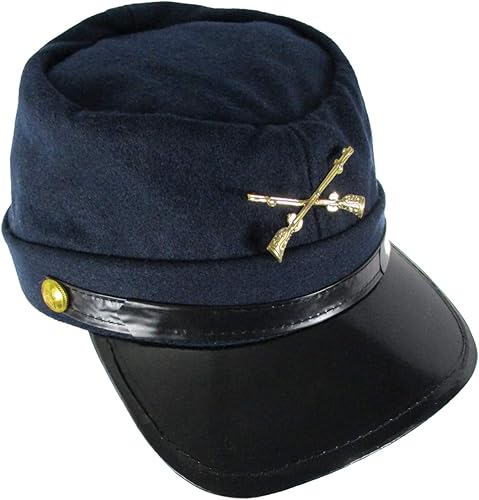 JHats 100 lana hombres Unión guerra civil réplica Kepi sombrero pequeño azul
