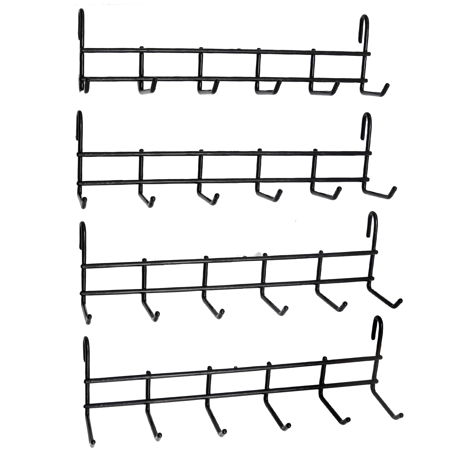 ZUDKSUY4pcs Set of 6 Hooks Metal Grid Hook Holder Wall Grid Organizer Grid Wall Hooks for Wall Grid Panels and as Door Back Hooks
