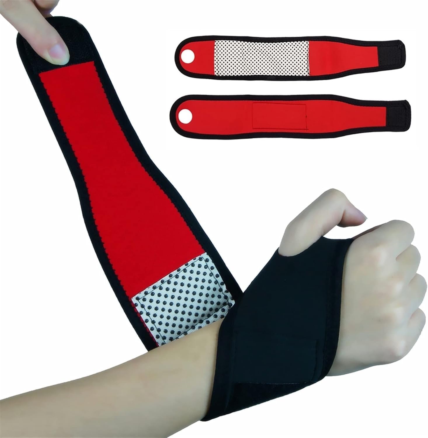 Fasce da Polso per Esercizi E Fitness, Fascia di Protezione per Il Polso, Supporto per Distorsioni del Tunnel Carpale, Fasce di Supporto per Palestra, Muscoli, Sport, Bicicletta, Protez, Black