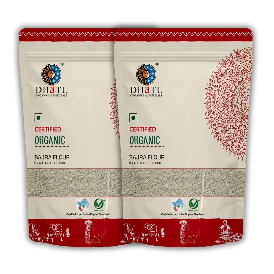 Dhatu Organics Bajra Flour, 500g (Pack of 2)