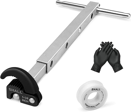 Telescoping Basin Wrench Adjustable Sink Wrench with 10'' to 17'' Extendable.