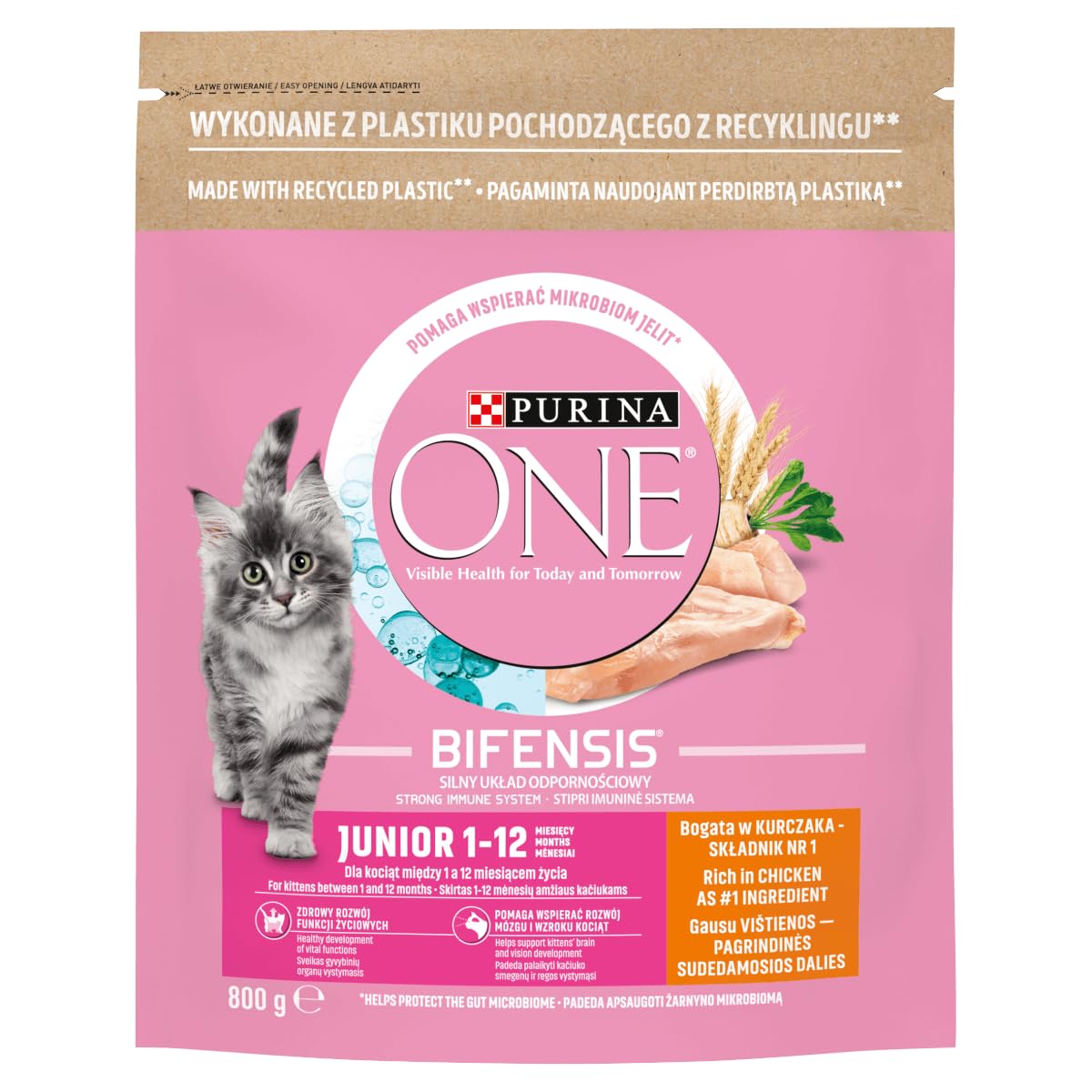 Purina Cat Food One Bifensis Junior Chicken 800g