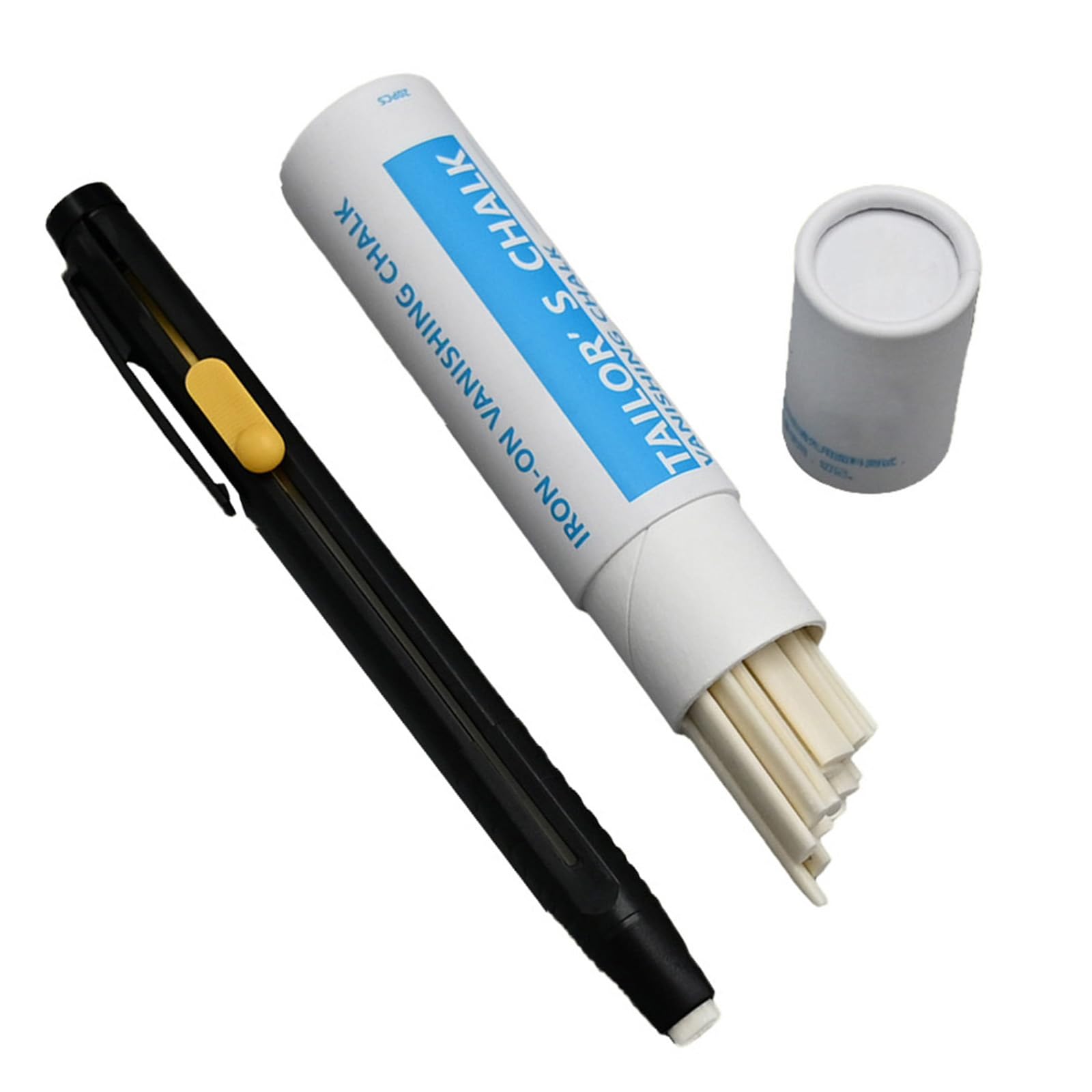 Tsophreniq Tailor Chalk Pen Fabric Marking Pen Includes Box of Refills for Fabric Marking Dressmaking Sewing Craft Tool