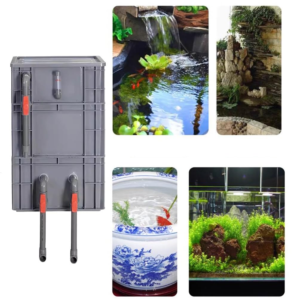 Filtre d'aquarium, boîtier de Filtration Externe - Système de Purification, d'oxygénation et de renouvellement de l'eau à 3 ou 4 Niveaux pour Aquarium, sans Pompe ni média filtrant requis (g
