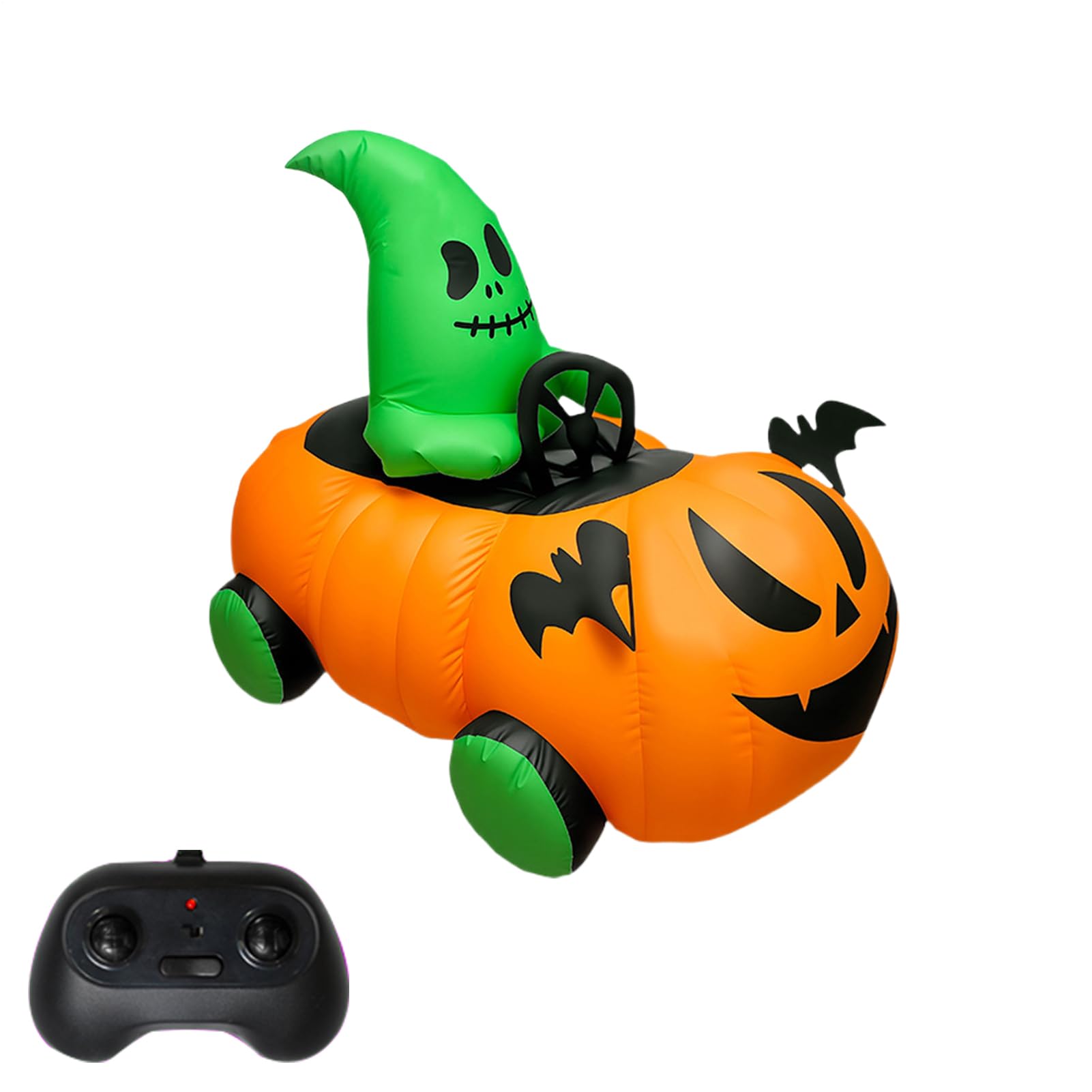 Voiture d'Halloween gonflable avec télécommande pour décorer le jardin extérieur de votre maison